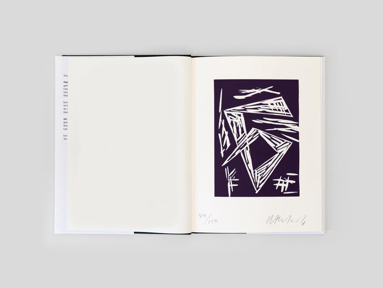 Helmut Federle. Nietzsche-Haus Sils Maria. Special edition with linocut, signed and numbered by Helmut Federle. Edition of 150