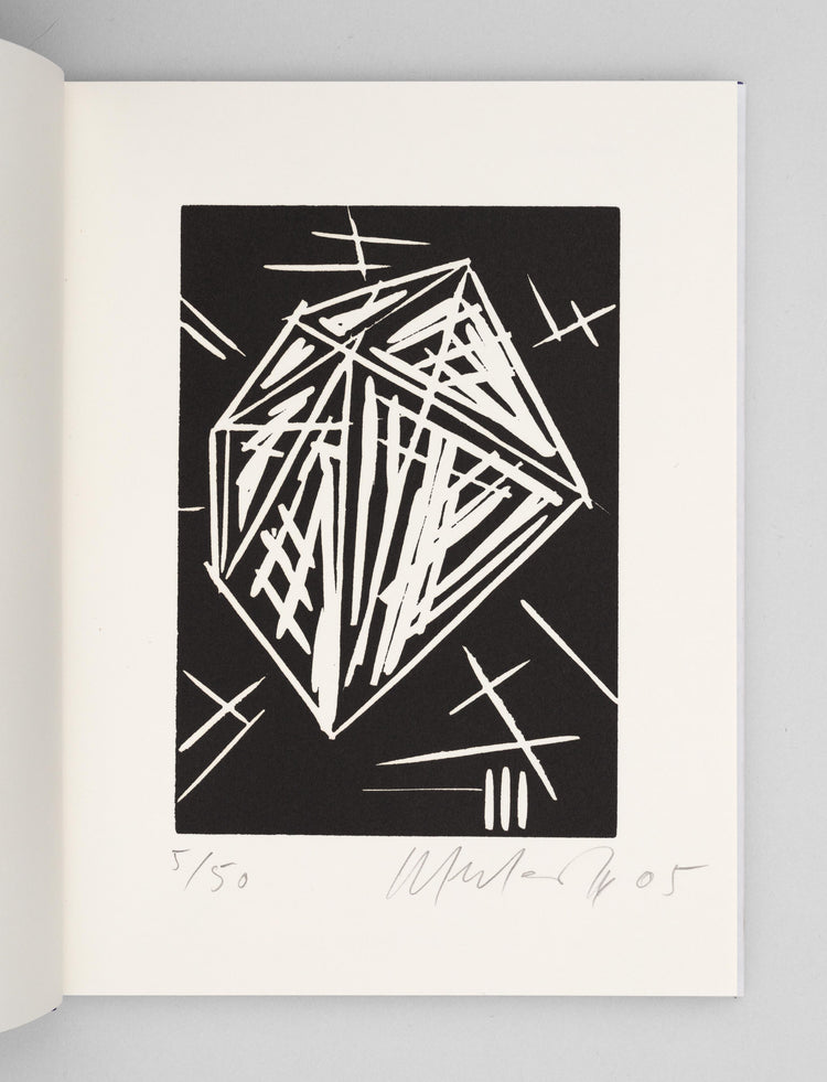Helmut Federle. Zeichnungen 1975-1997 aus Schweizer Museumsbesitz im Rudolf Steiner Archiv, Dornach. Special edition with linocut, signed and numbered by Helmut Federle. Edition of 50